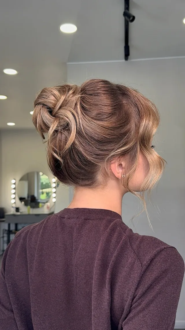 Textured bridal updo in Fort Lauderdale