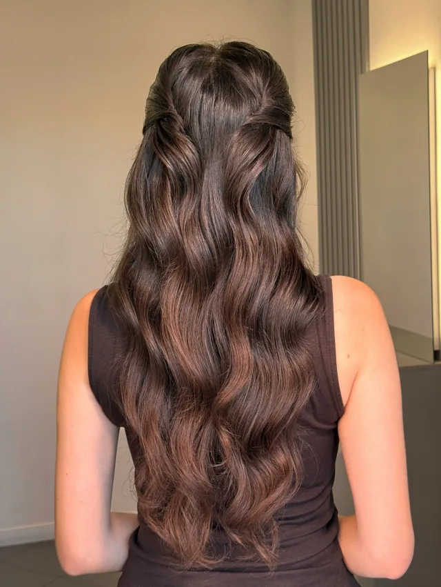 Soft half-up bridal hairstyle in Miami
